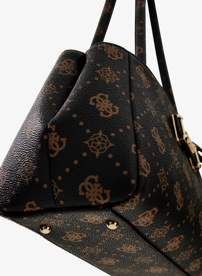 GUESS Carrie Logo Girlfriend Satchel Bag - Image 3